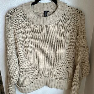 Tan Woven Sweater Size: S